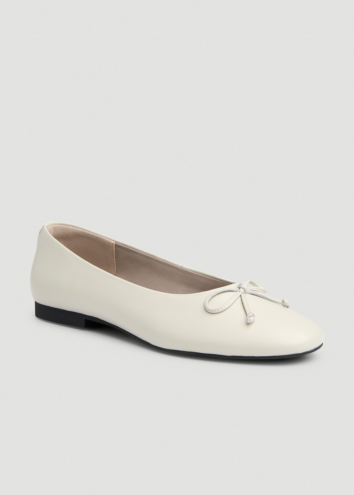 Leather Ballet Flat for Tall Women in Oatmeal