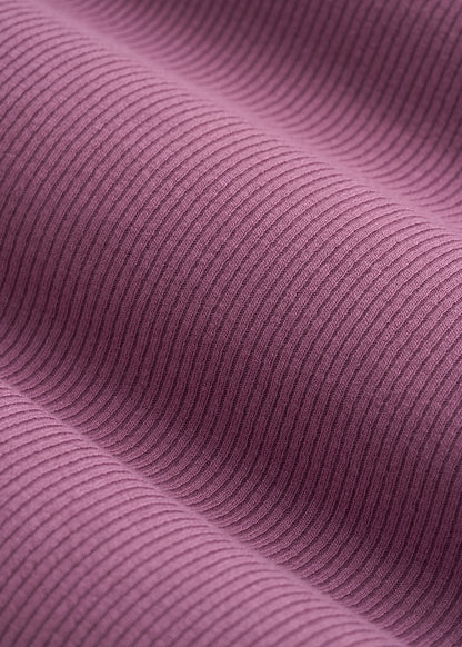 FITTED Ribbed Long Sleeve Tee for Tall Women in Argyle Purple