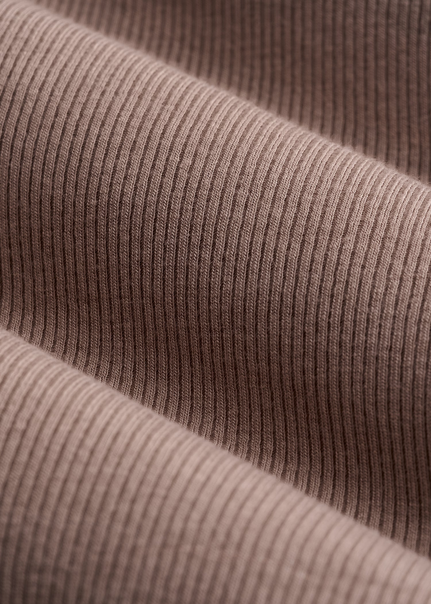 FITTED Ribbed Long Sleeve Tee for Tall Women in Latte