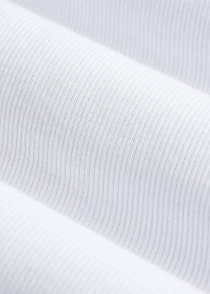 FITTED Ribbed Long Sleeve Tee for Tall Women in White