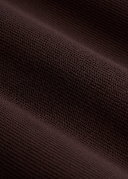FITTED Ribbed Long Sleeve Tee for Tall Women in Espresso