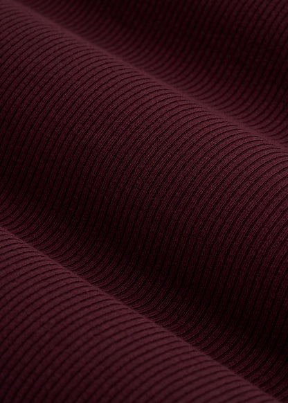 Fitted Long Sleeve Ribbed Turtleneck Tee for Tall Women in Port Royale