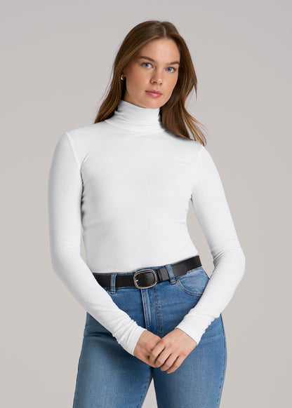 Ribbed Turtleneck Tall Women's Shirts American Tall