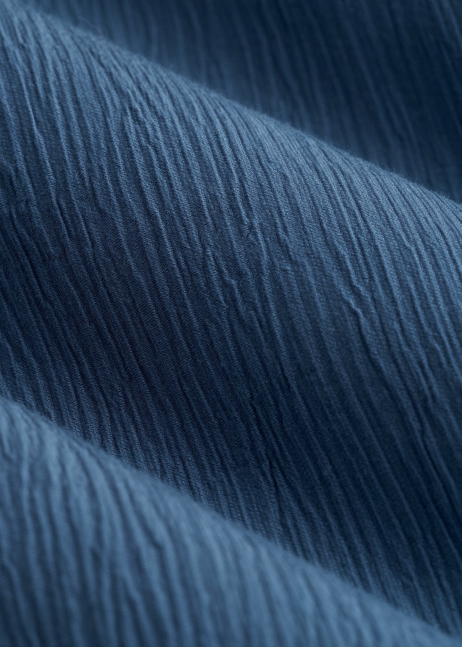 Long Sleeve Crinkle Blouse for Tall Women in Flag Blue