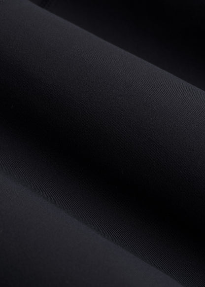 Long Sleeve UPF 50 One Piece Swimsuit for Tall Women in Black