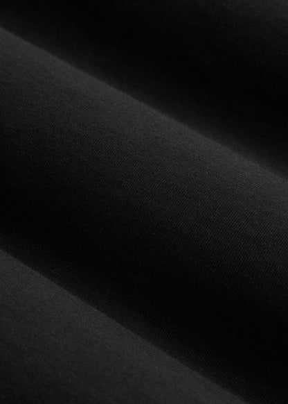 Long Sleeve Scoop V-Neck Tee Shirt for Tall Women in Black