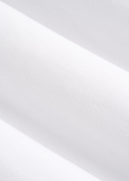 Long Sleeve Scoop V-Neck Tee Shirt for Tall Women in White