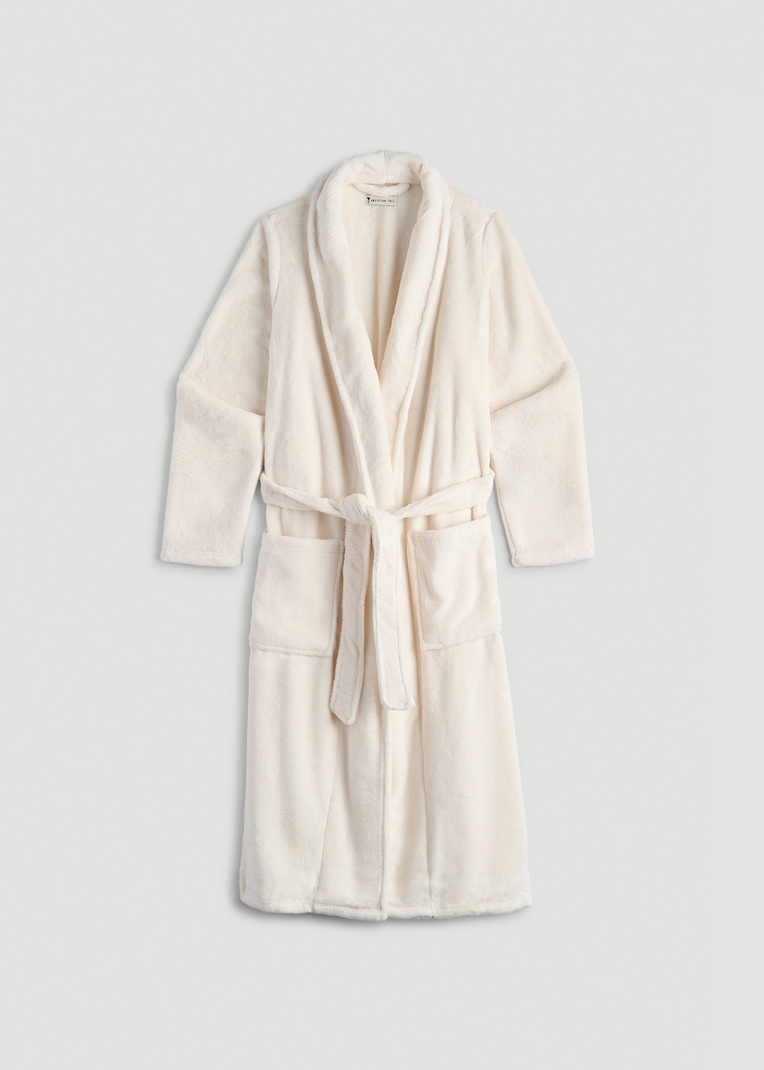 Lounge Robe for Tall Women in White Alyssum
