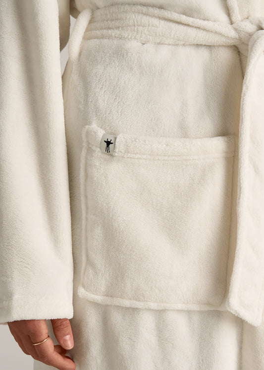Women's Tall Lounge Robe in White Alyssum