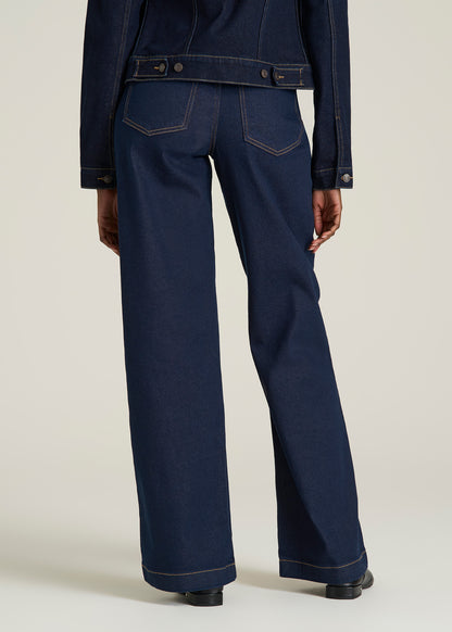 Luna High-Rise Wide-Leg Jeans for Tall Women in Deep Indigo Wash