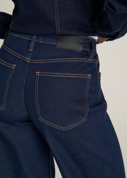 Luna High-Rise Wide-Leg Jeans for Tall Women in Deep Indigo Wash