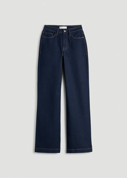 Luna High-Rise Wide-Leg Jeans for Tall Women in Deep Indigo Wash