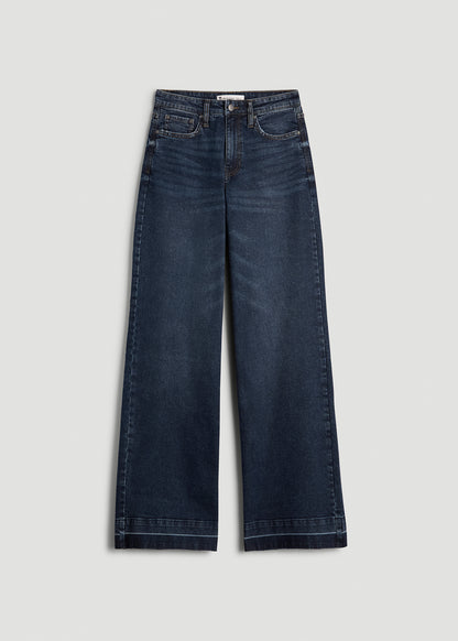 Luna High-Rise Wide-Leg Jeans for Tall Women in Faded Dark Indigo