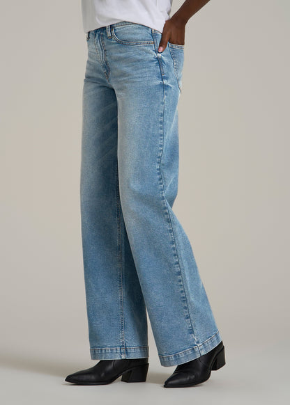 Luna High-Rise Wide-Leg Jeans for Tall Women in Heritage Faded