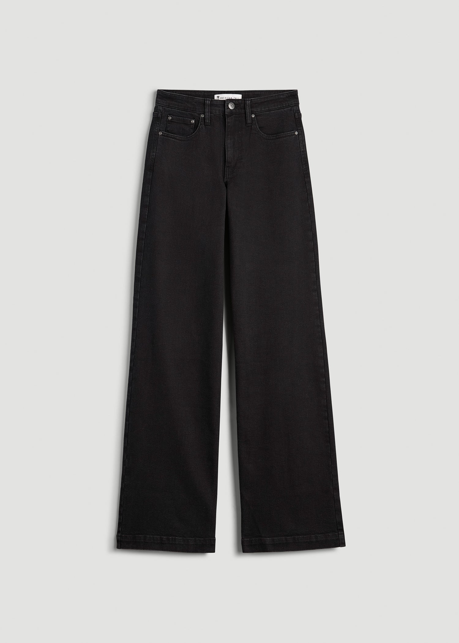 Luna High-Rise Wide-Leg Jeans for Tall Women in Onyx Black Wash