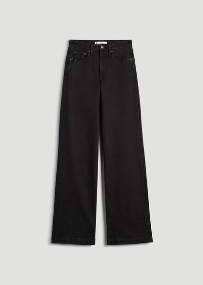 Luna High-Rise Wide-Leg Jeans for Tall Women in Onyx Black Wash