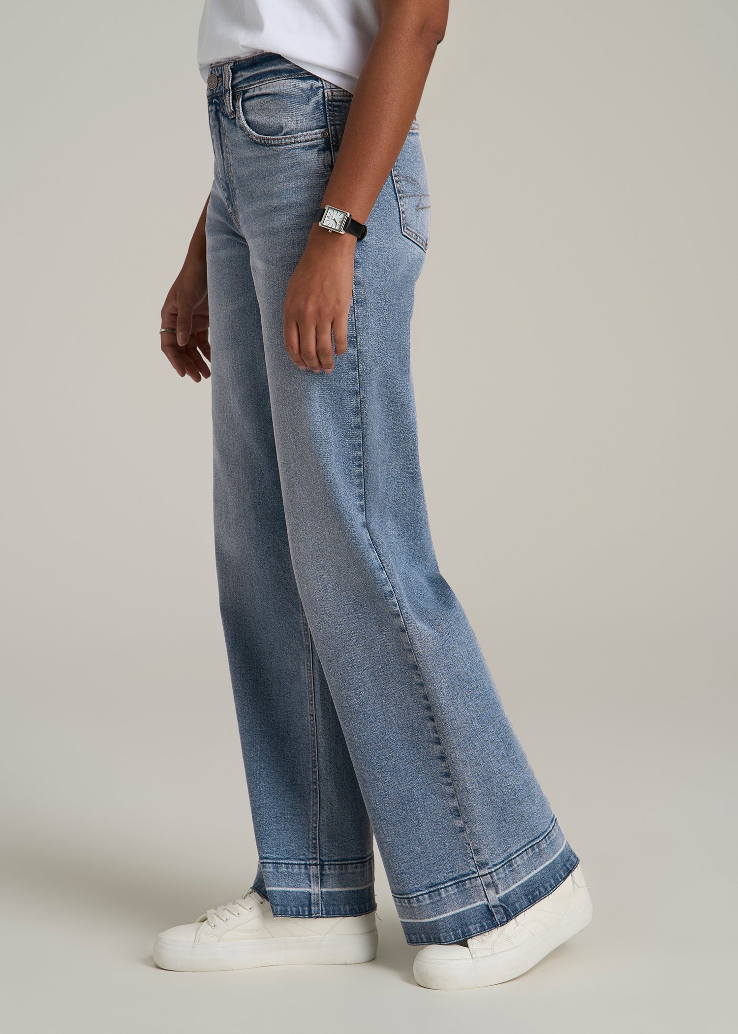 Womens Jeans Jean Wide Leg Full Length Luna High Rise Wide Leg