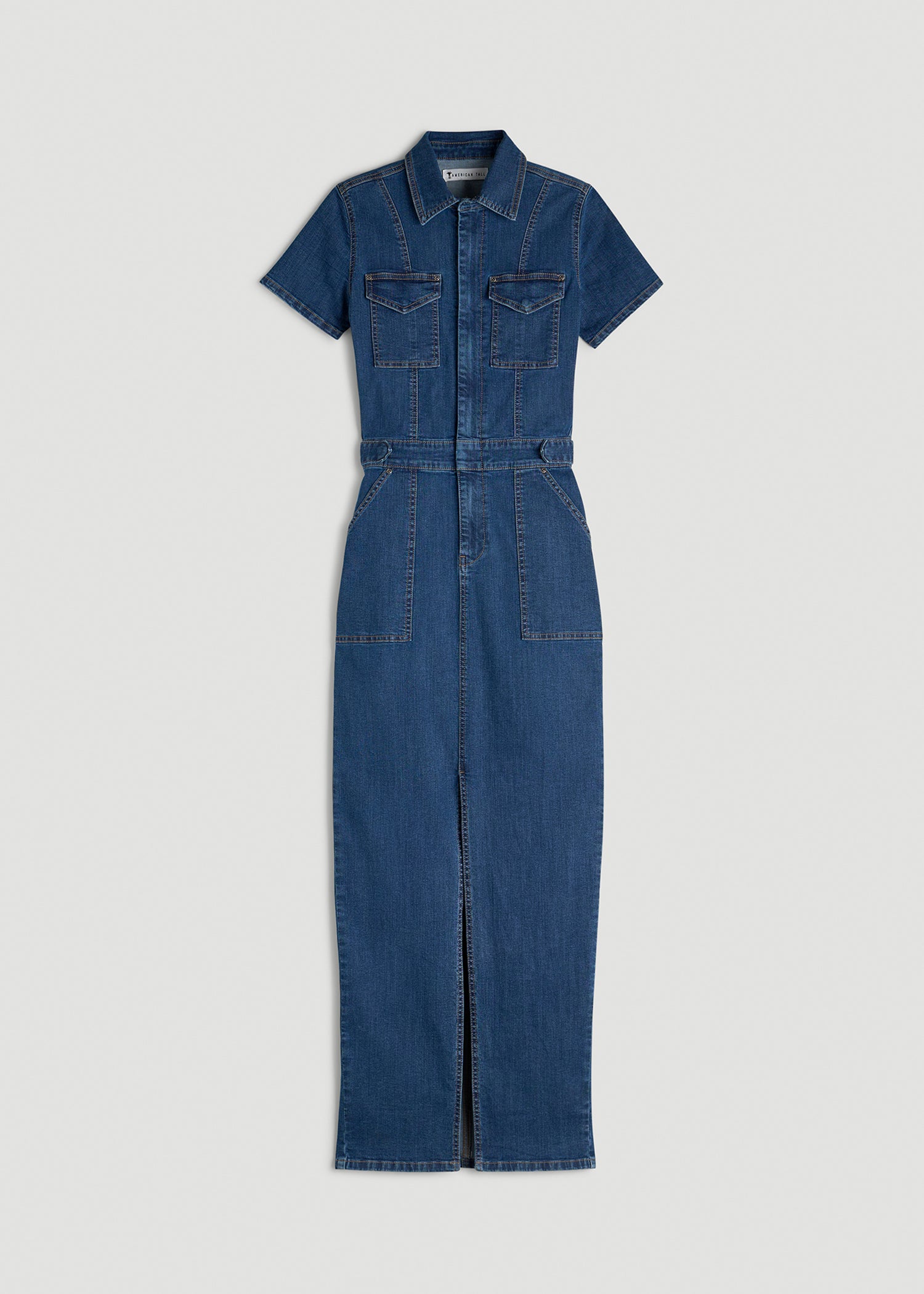 Maxi Denim Dress for Tall Women in New Colorado Blue L / Extra Tall / New Colorado Blue Maxi Denim Dress for Tall Women in New Colorado Blue L / Extra Tall / New Colorado Blue