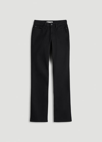 Mid-Rise Straight Fit Jeans for Tall Women in Optimum Black