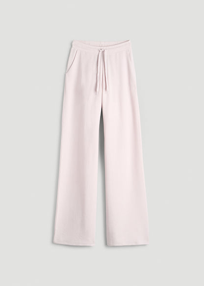 Mid Rise Waffle Wide Leg Pant for Tall Women in Grey Lilac