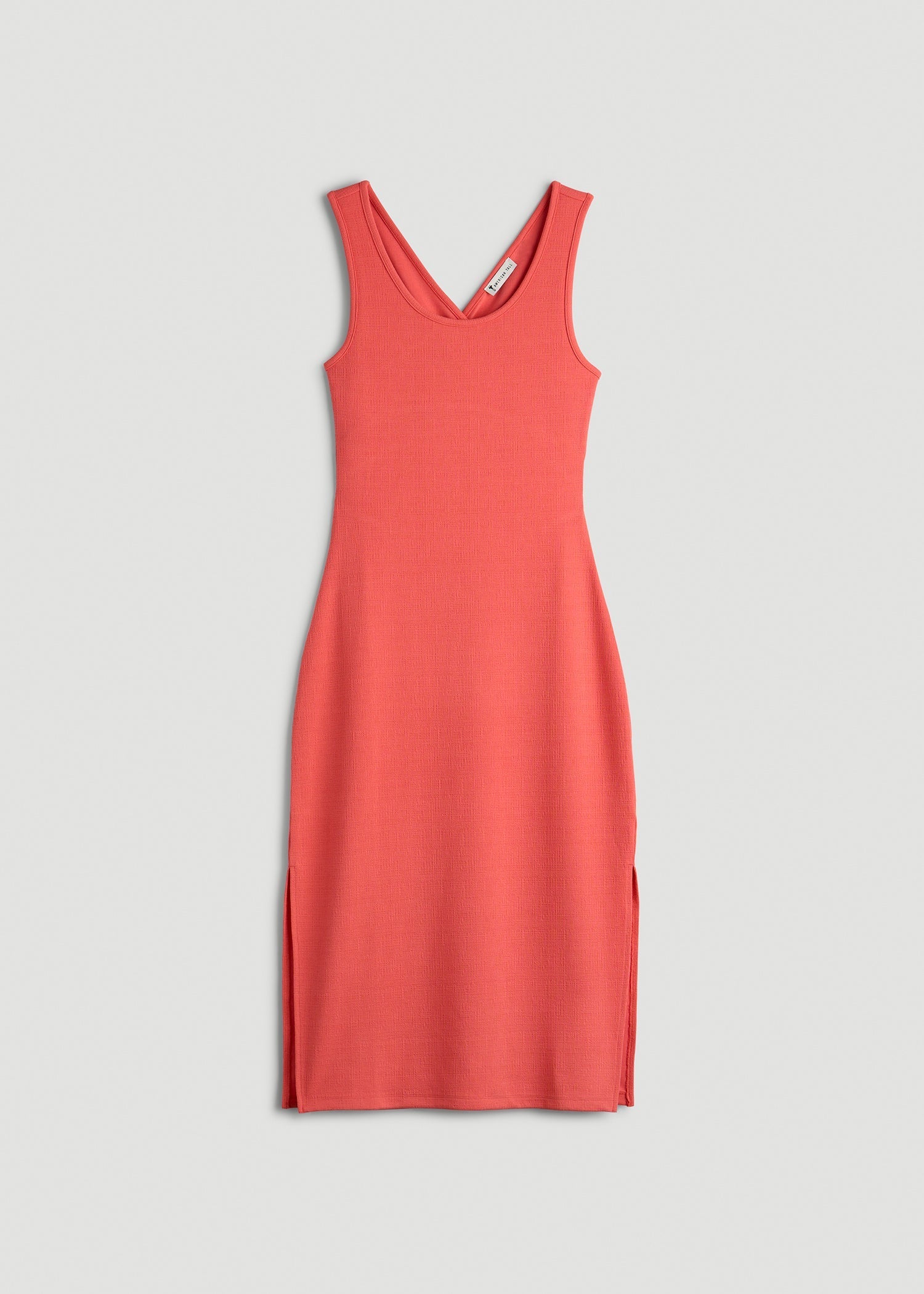 coral ribbed dress Women's Soft Surroundings XL Soft Coral Ribbed Maxi Dress Santiago Ribbed