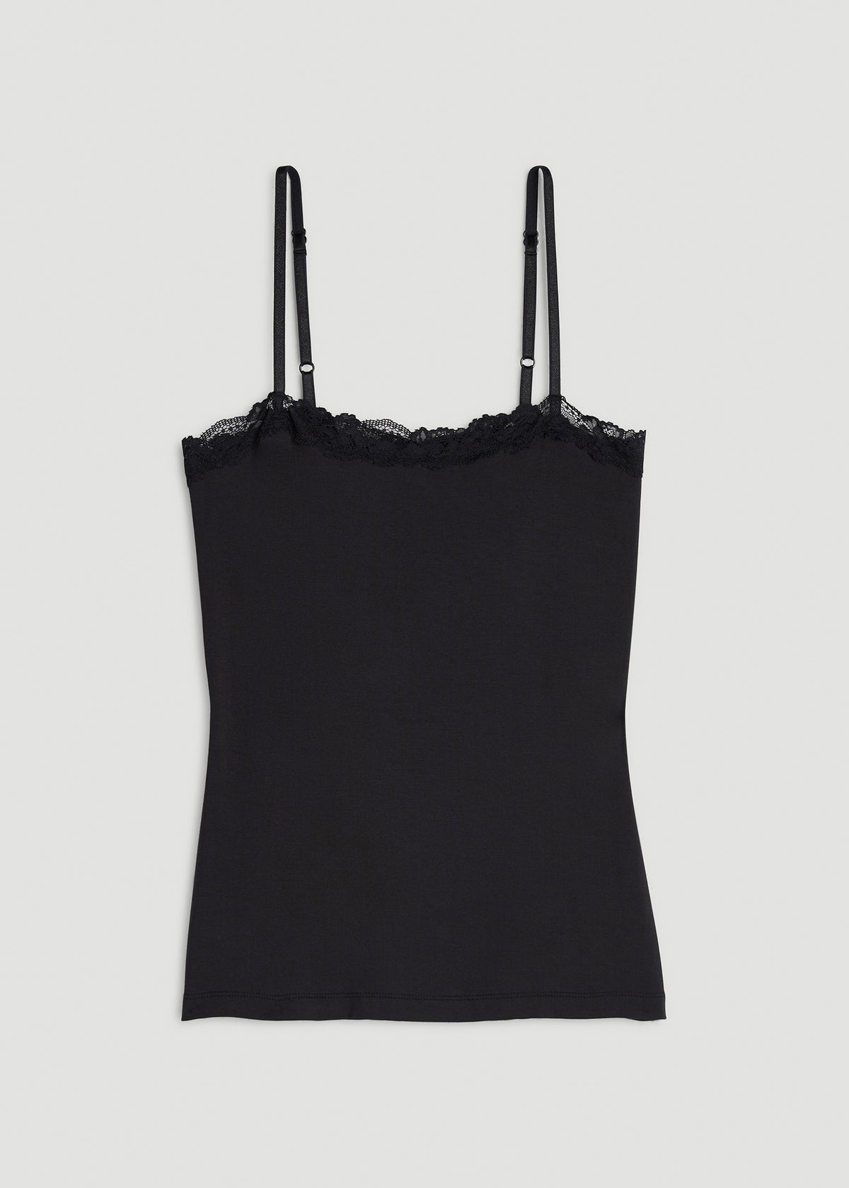 Modal Cami with Lace for Tall Women in Black