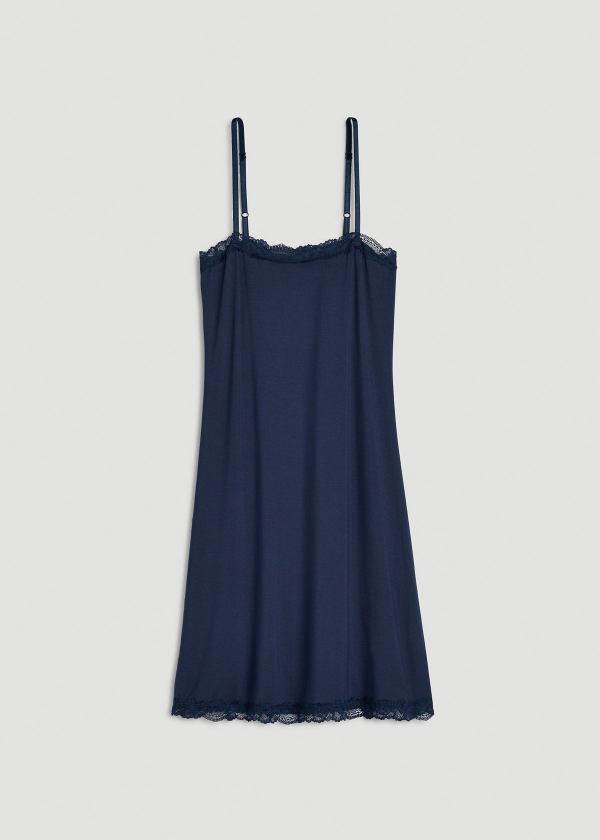 Modal Pajama Slip Dress for Tall Women in Navy Blue