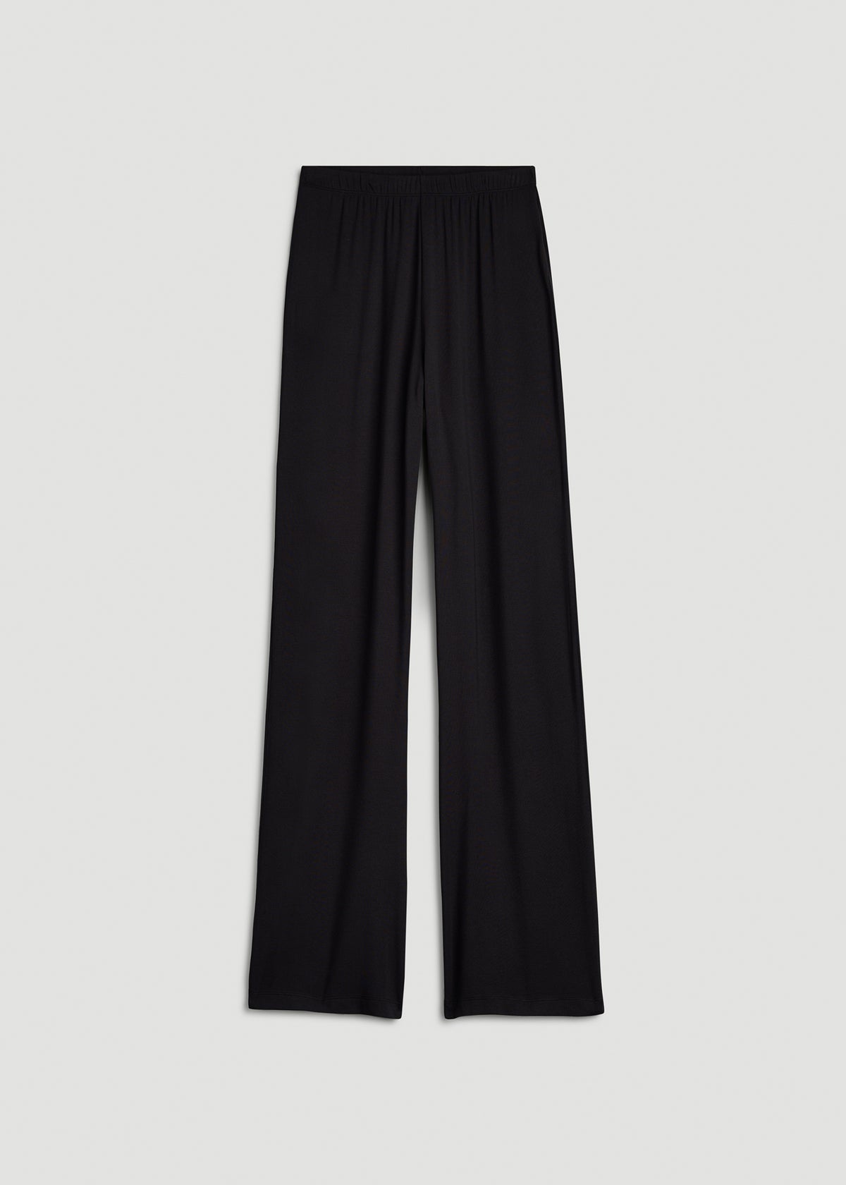 Modal Wide Leg Pajama Pants for Tall Women in Black