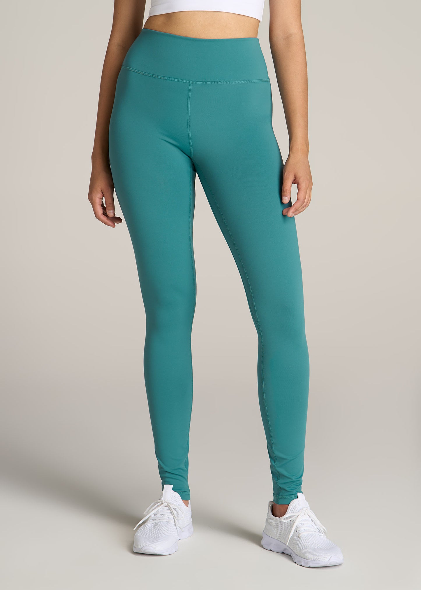 Women's High-Rise Leggings with Zipper Pockets - All in Motion Turquoise,  Size M