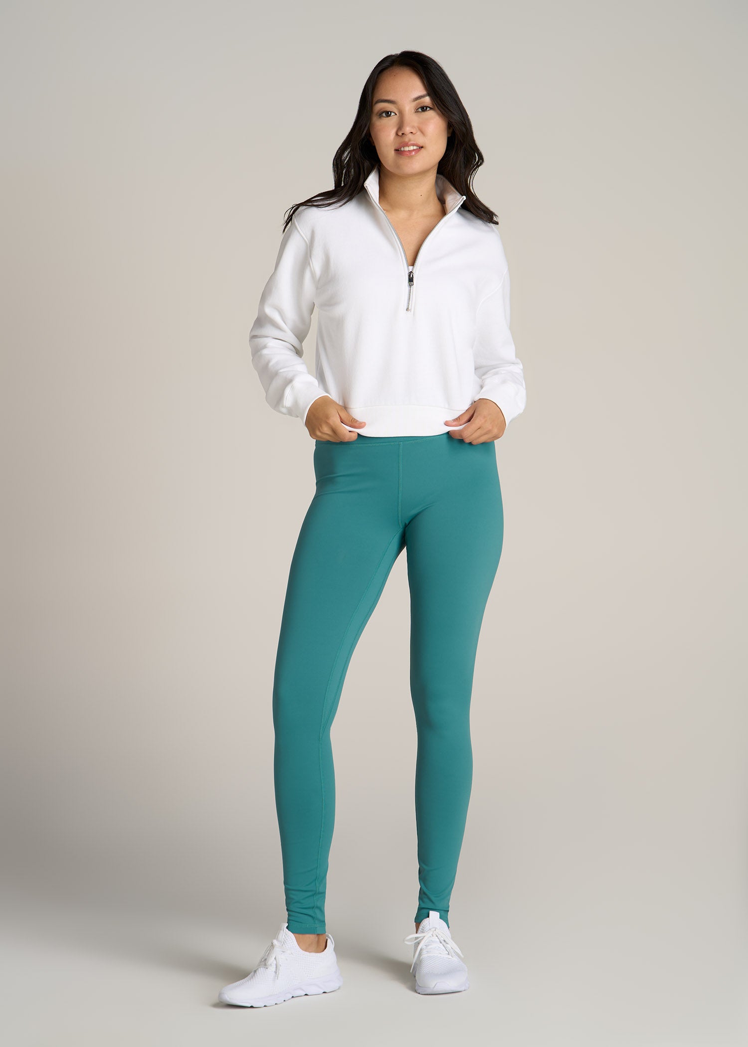 Movement High Rise Cheeky Leggings for Tall Women in Light Teal