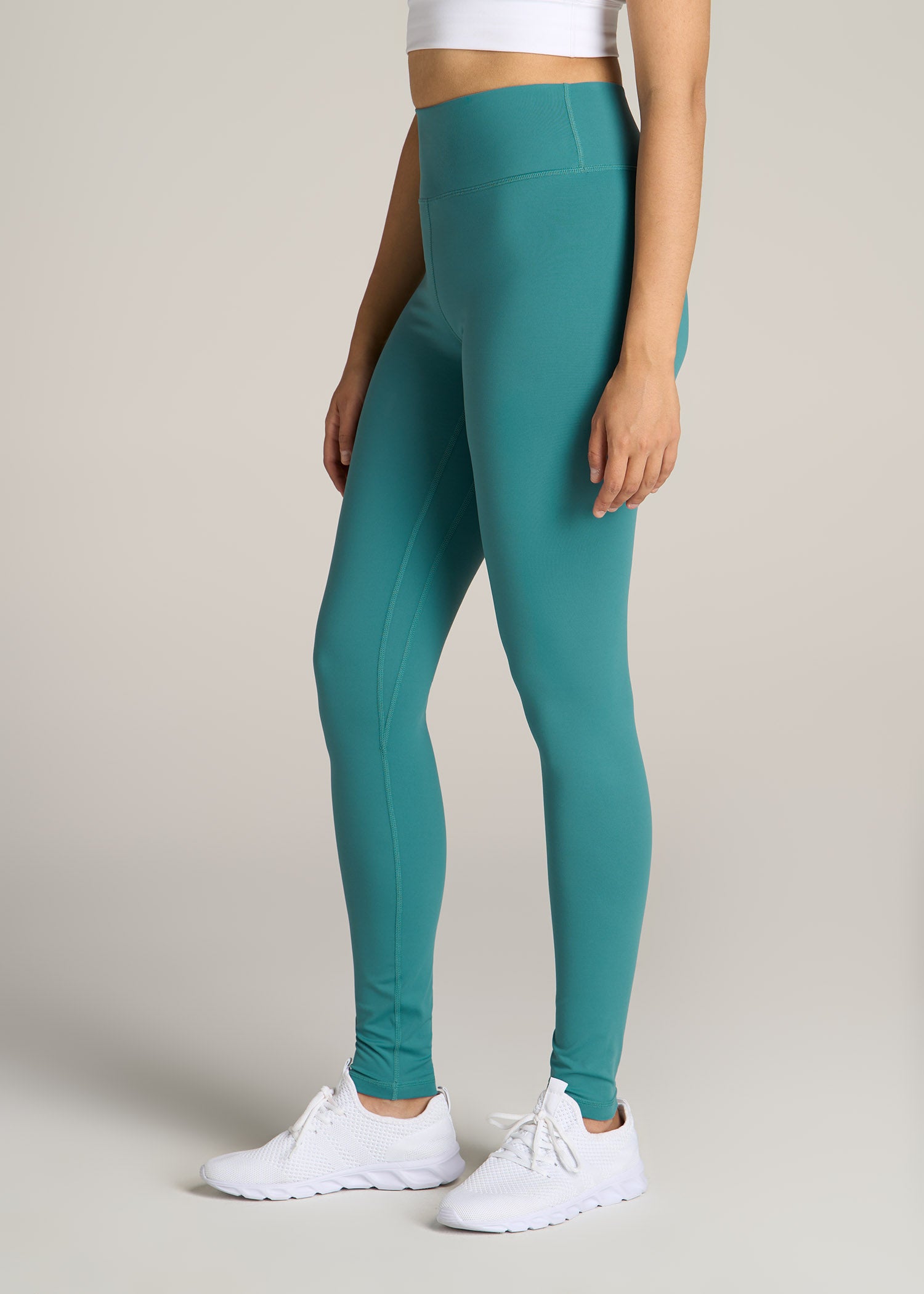 Movement High Rise Cheeky Leggings for Tall Women in Light Teal