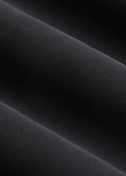 Notch Collar Blouse for Tall Women in Black