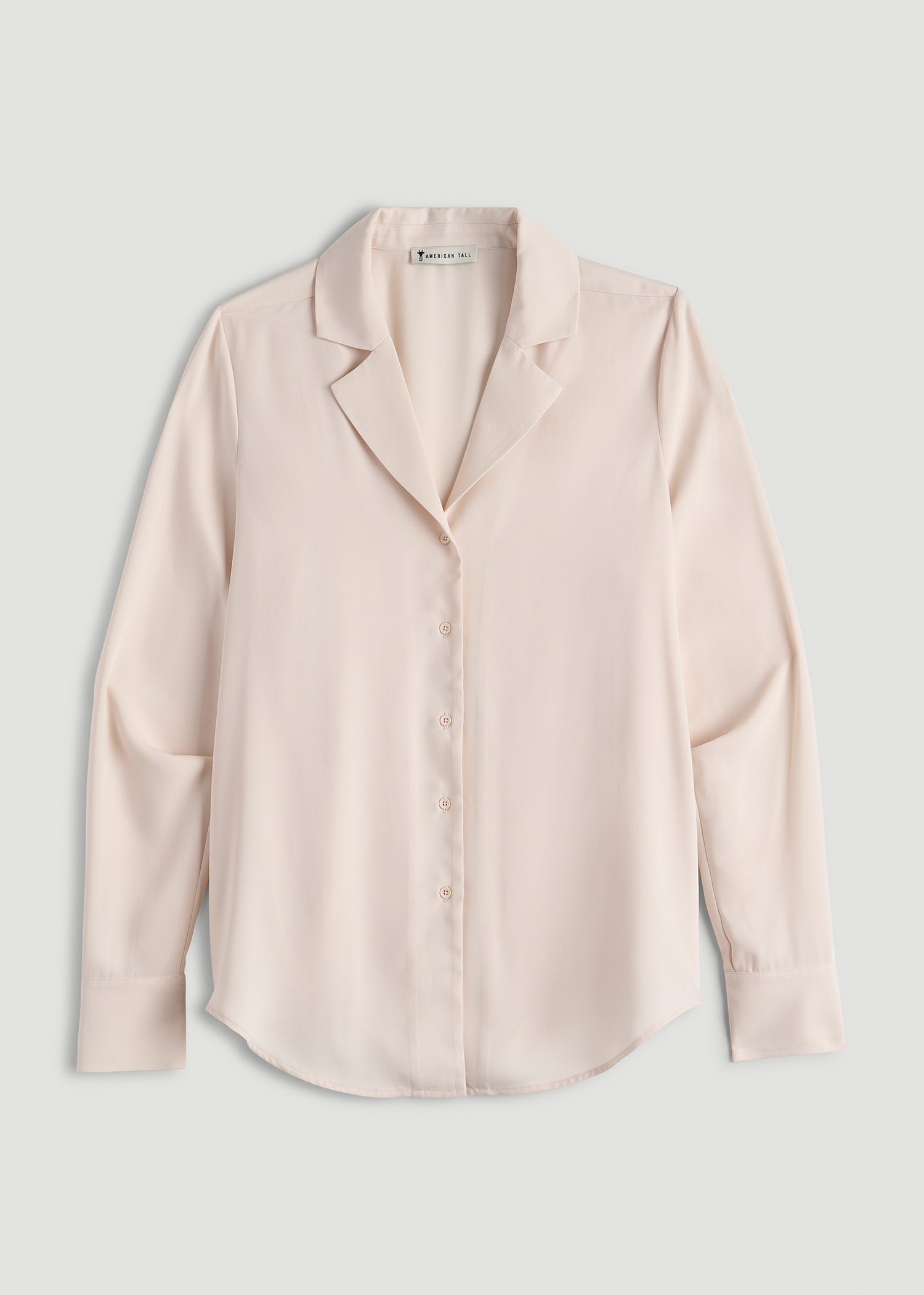 Notch Collar Blouse for Tall Women in Shell