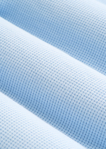 Open-Bottom Waffle Lounge Pants for Tall Women in Ice Blue