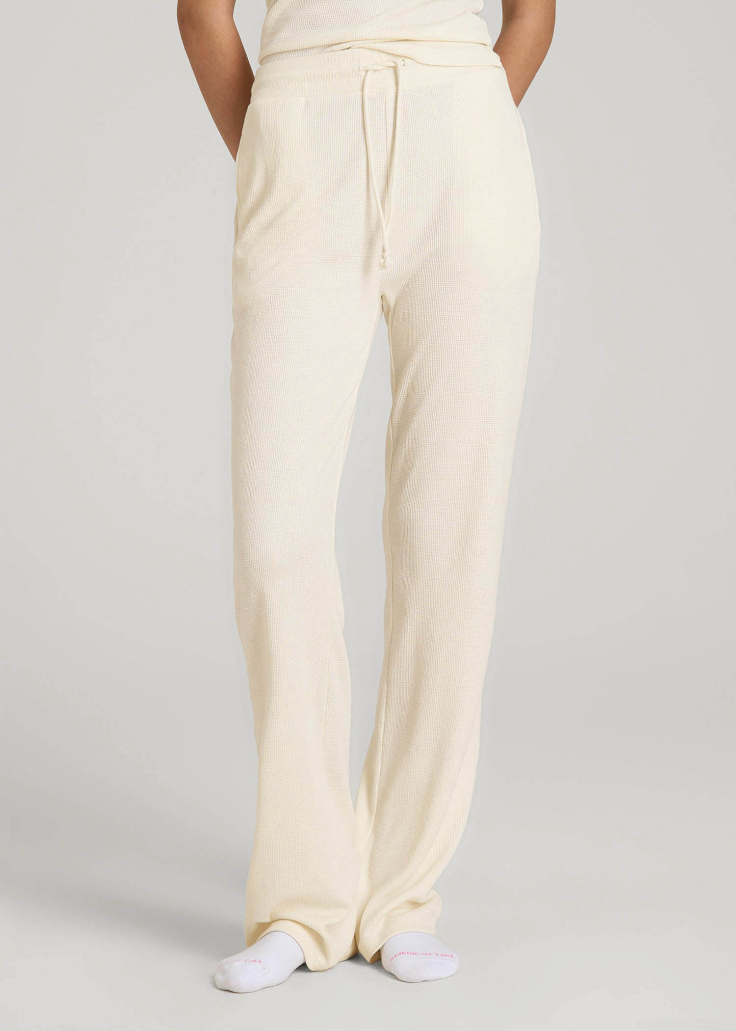 Open-Bottom Waffle Lounge Pants for Tall Women | American Tall