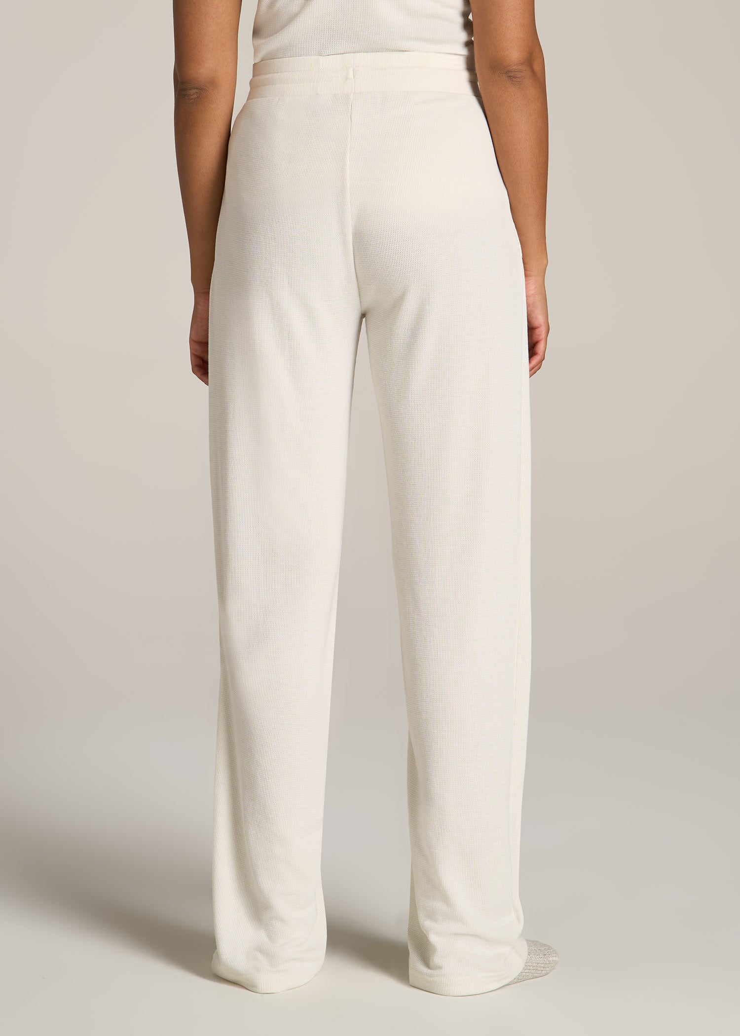 Open-Bottom Waffle Lounge Pants for Tall Women American Tall