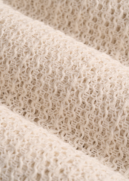 Openwork Knit Pants for Tall Women in Natural