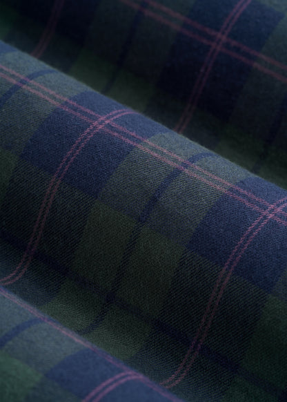 Oversized Flannel Shirt for Tall Women in Boreal Forest Plaid