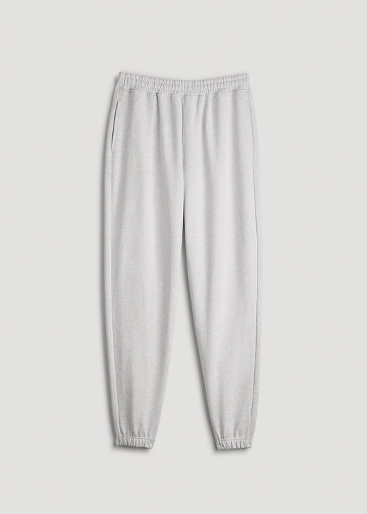 Wearever Oversized French Terry Joggers for Tall Women in Heather Cloud White