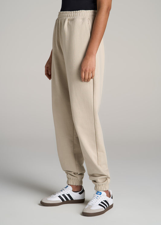 Wearever Oversized French Terry Joggers for Tall Women in Stone