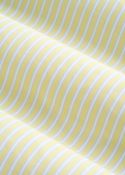 Oversized Poplin Button Shirt for Tall Women in Lemon Drop Stripe
