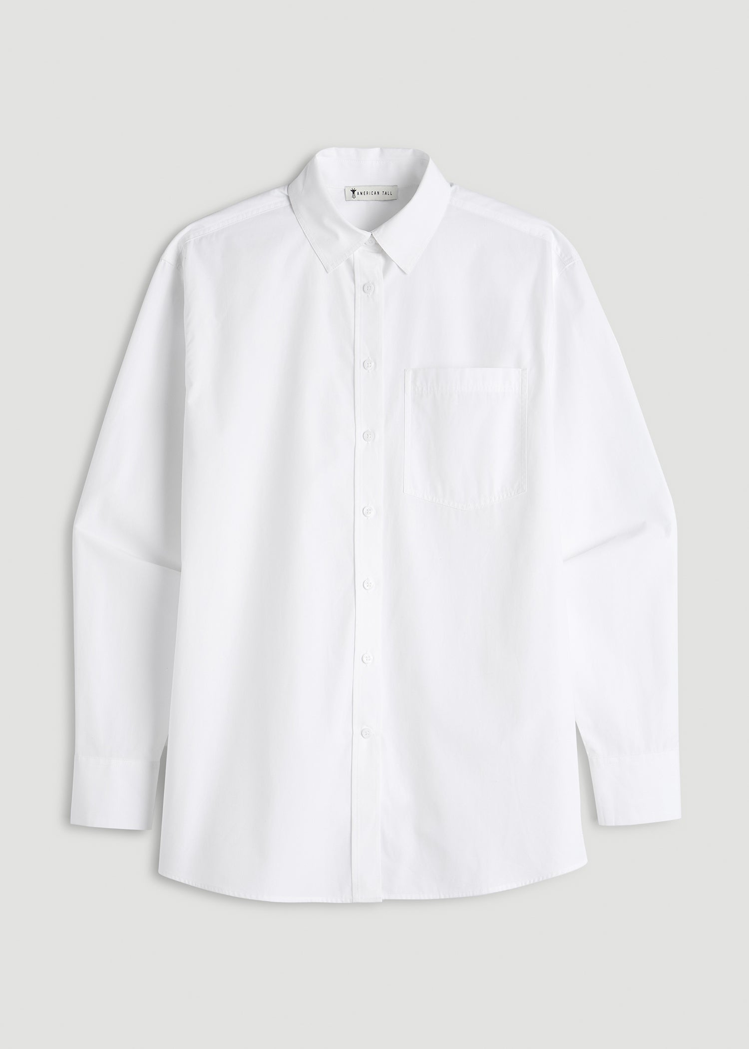 oversized white dress shirt women Women's Oversized Poplin Shirt in White | Sunspel