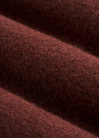 Oversized V-Neck Girlfriend Sweater for Tall Women in Rum Raisin