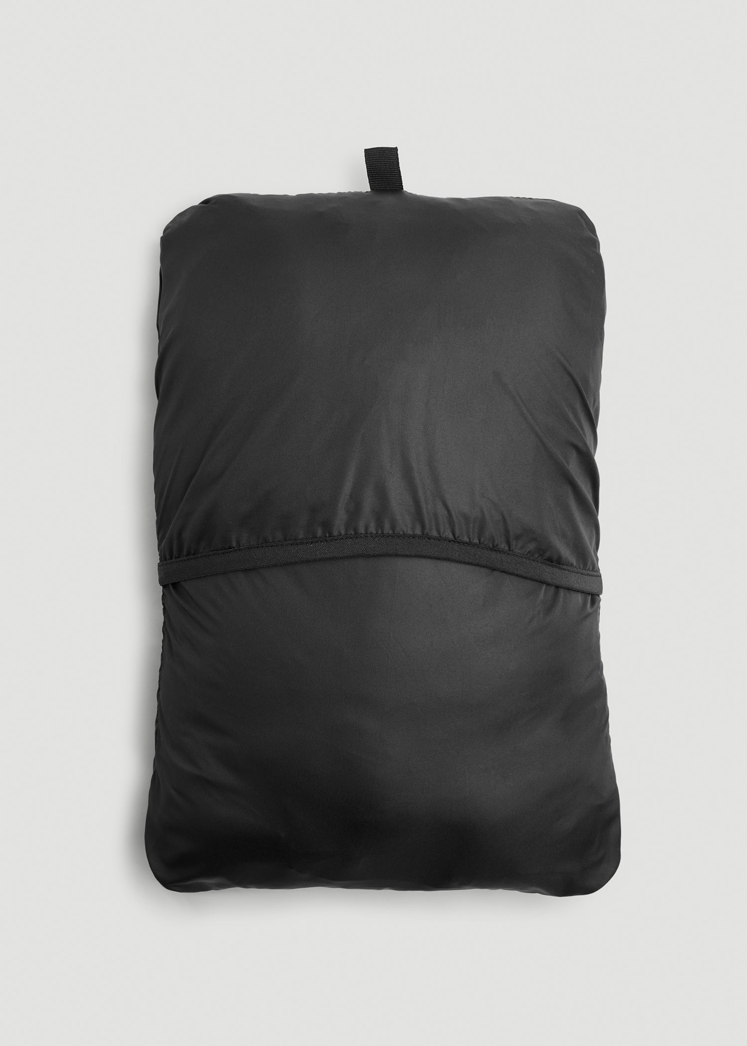 Packable Short Puffer Jacket for Tall Women in Glossy Black