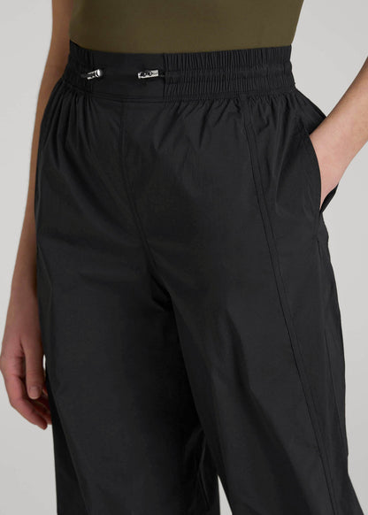 Parachute Jogger for Tall Women in Black