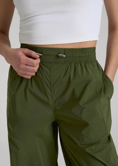 Parachute Jogger for Tall Women in Kale Green
