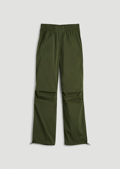 Parachute Jogger for Tall Women in Kale Green