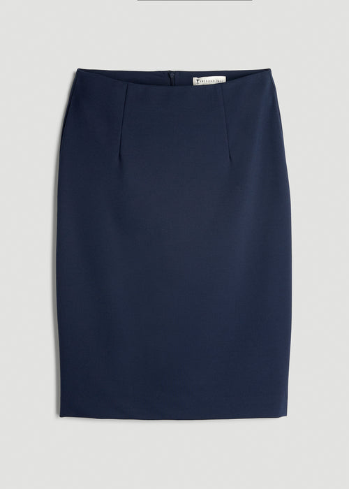 Freedom Flex Pencil Skirt for Tall Women in Navy
