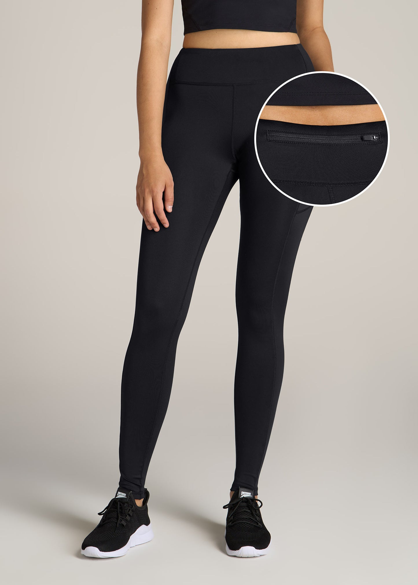 Women's Active Tall Leggings with Pockets in Black