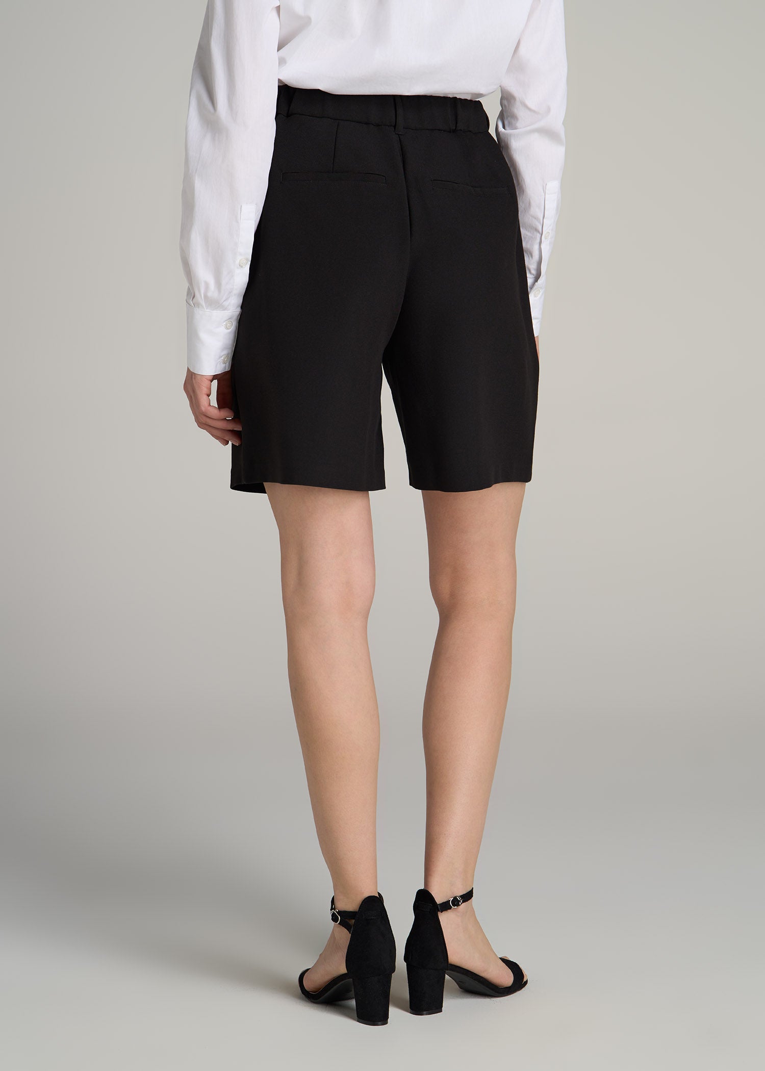 Pleated Tailored Shorts for Tall Women | American Tall